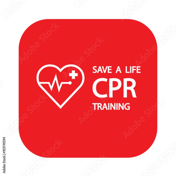 Obraz heart cpr medical icon vector design