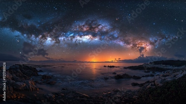 Obraz Milky Way Over the Ocean.