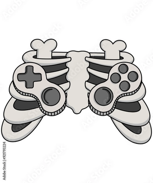 Fototapeta Halloween Game controller Skeleton PNG