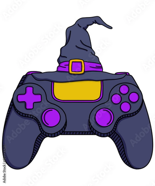 Fototapeta Halloween Game controller Witch PNG