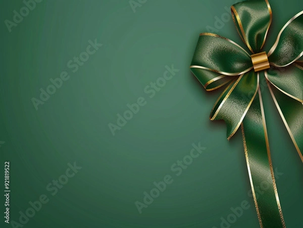 Fototapeta Glossy Ribbon On A Right Corner