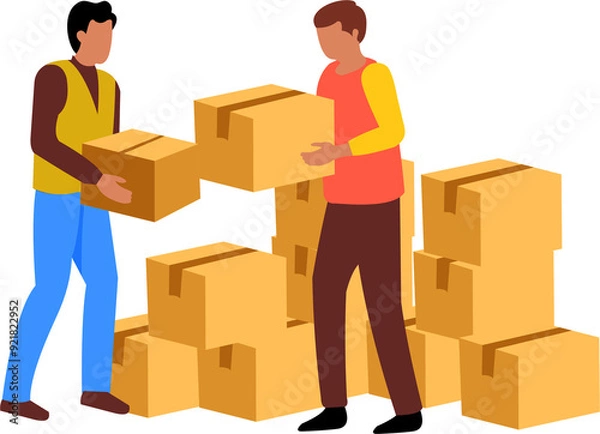 Obraz Refugee Aid Illustration