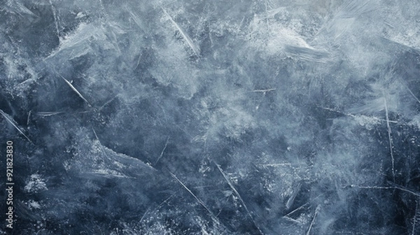 Fototapeta A textured ice blue frozen rink winter background could evoke a serene and crisp winter atmosphere