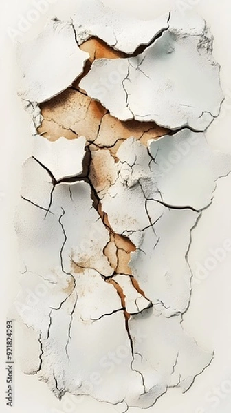Obraz Weathered and Textured Bentonite Clay Formation with Earthy Tones and Abstract Patterns