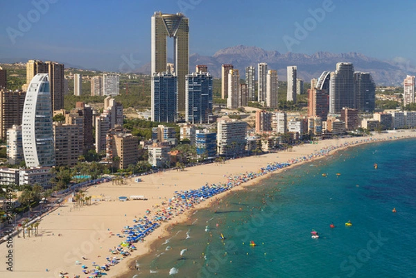 Fototapeta Poniente Beach in Benidorm