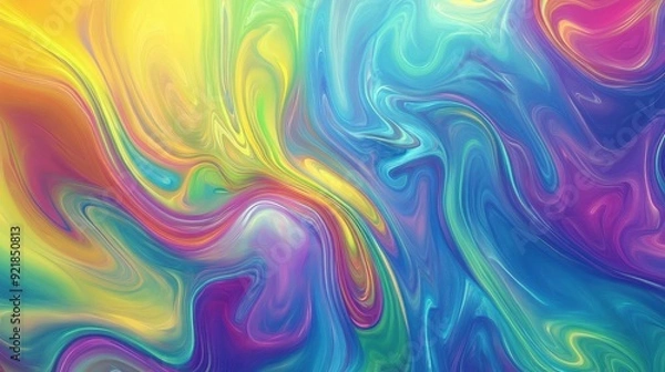 Fototapeta Vibrant and dynamic fluid abstract background with swirling and whirling patterns of liquid colors