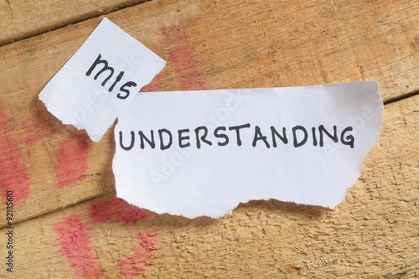 Fototapeta Illustration for Misunderstanding