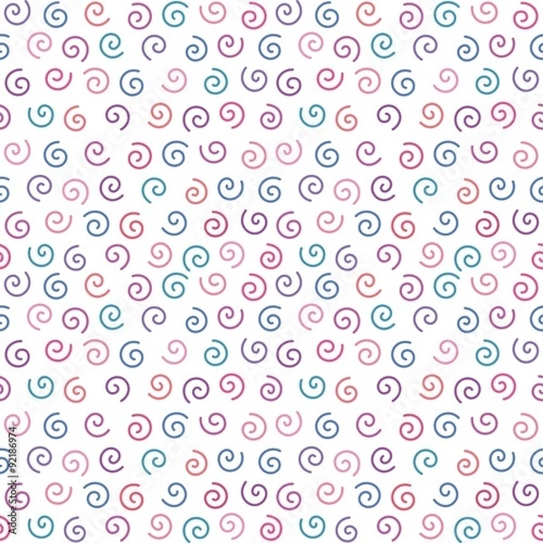 Obraz Cute Spiral Seamless Pattern