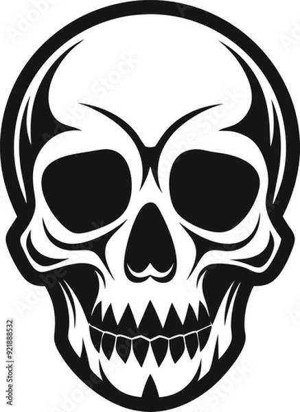 Obraz Skull in retro vintage style Vector illustration