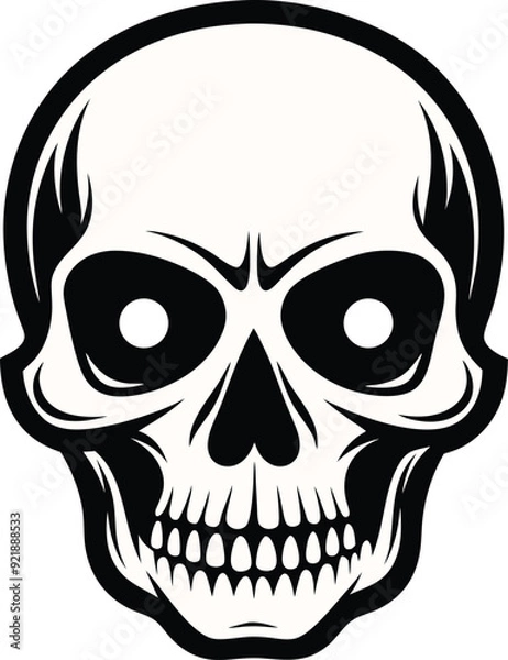 Obraz Skull in retro vintage style Vector illustration