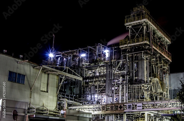 Fototapeta 工場の夜景