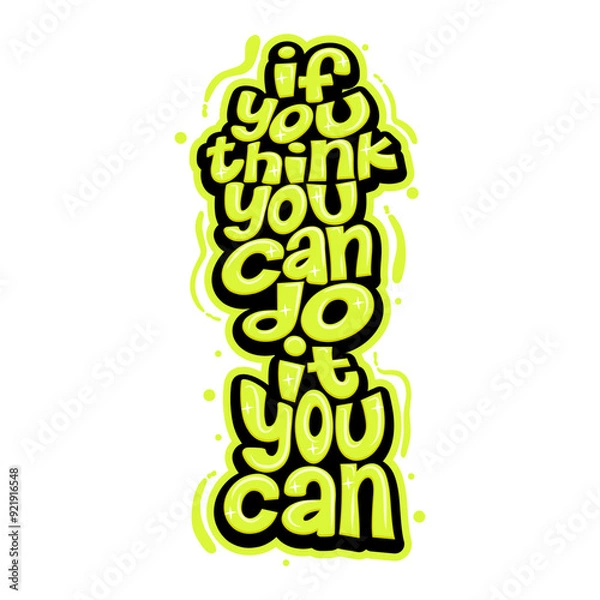 Obraz Colorful motivational typography art illustration