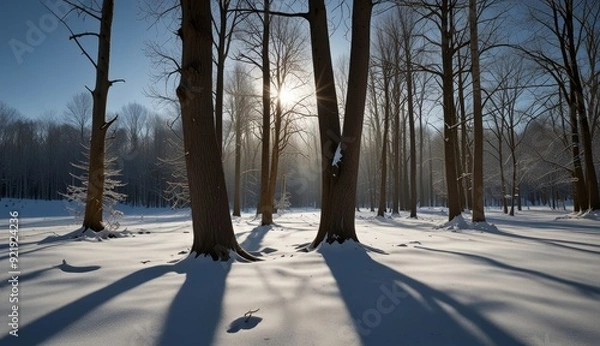 Obraz Serene Winter Forest Landscape