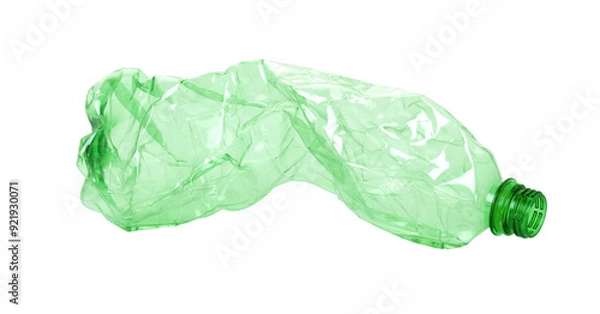 Fototapeta Used plastic bottle on transparent bacground