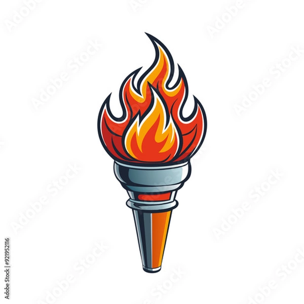 Fototapeta illustration of a burning torch