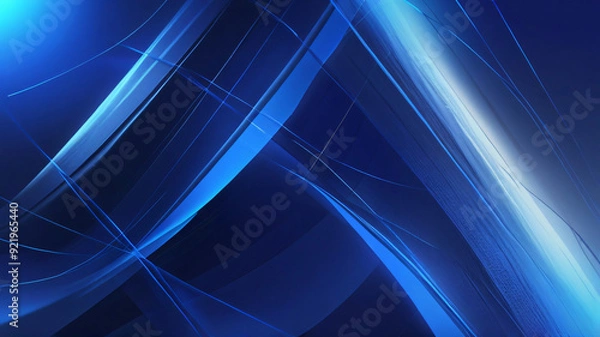 Fototapeta abstract blue light modern technology and futuristic background wave shape design with empty space for text for banner, poster, cover, wallpaper