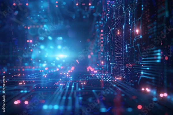 Fototapeta Abstract Virtual Technology Circuit Board Concept Background