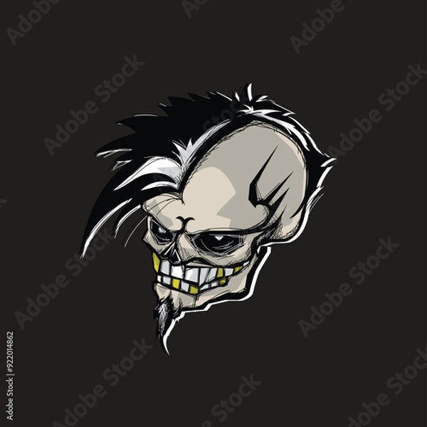 Fototapeta skull graphic bones cartoon element