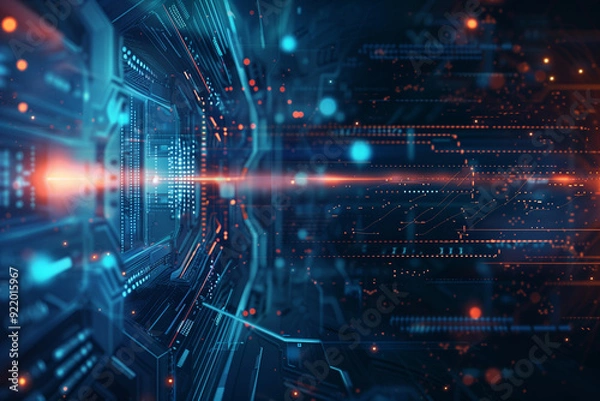 Fototapeta Abstract Virtual Technology Circuit Board Concept Background