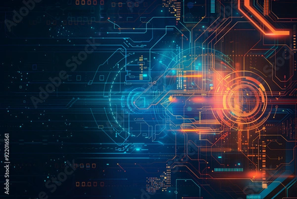 Obraz Abstract Virtual Technology Circuit Board Concept Background