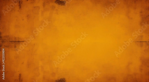 Fototapeta Yellow grunge texture. Abstract dark yellow background with scratches and cracks	