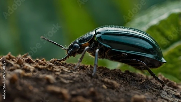 Fototapeta beetle on the leaf
