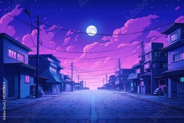 Fototapeta An empty street architecture building outdoors.