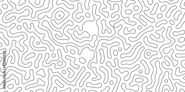 Fototapeta Abstract seamless turing pattern minimal organic geometric white background. black stock line abstract pattern Transparent monochrome striped texture, seamless pattern, modern stylish texture. 