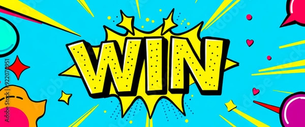 Fototapeta Win Comic Pop Art