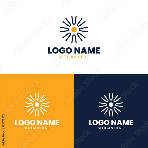 Obraz Flat sun Logo Design