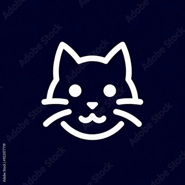 Fototapeta Cat head icon