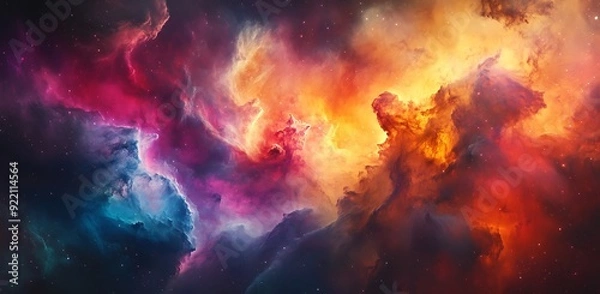 Obraz Vibrant Nebula background