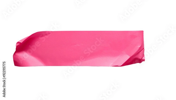 Obraz pink sticker paper wrinkled isolated on transparent background