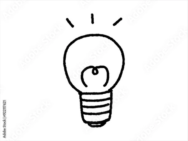 Obraz 電球マーク　ゆるい手描き　ベクター素材