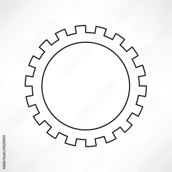Fototapeta gears isolated object , technical, mechanical illustration
