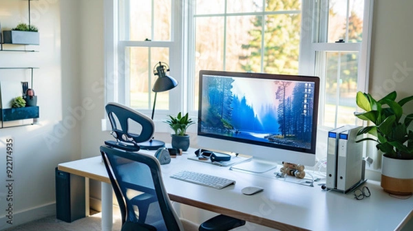 Fototapeta パソコンのある部屋