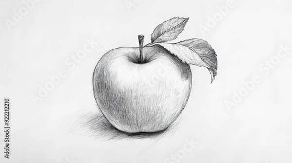 Obraz A sketch apple drawing