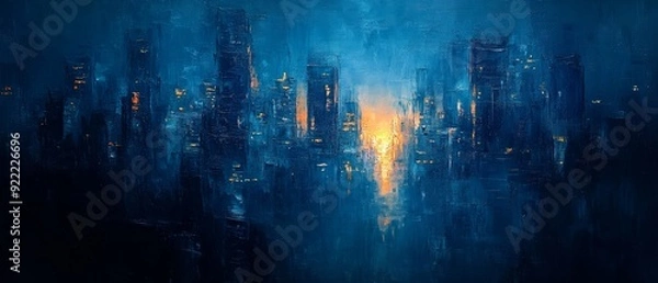 Fototapeta Urban Glow. An Abstract Expression of City Lights at Night