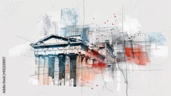 Fototapeta abstract background, Abstract, minimal, Illustration,