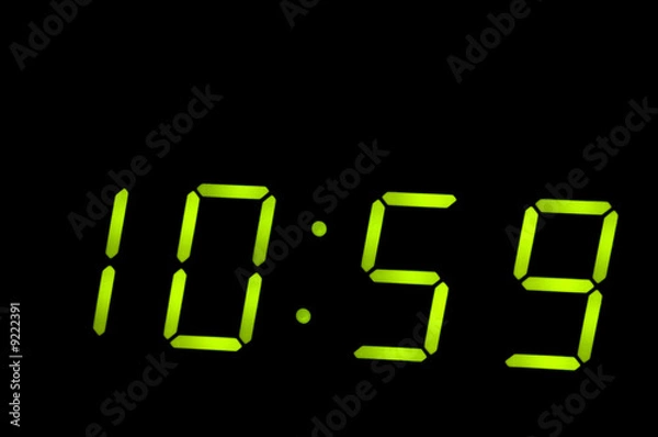 Fototapeta object on black - crystal clock
