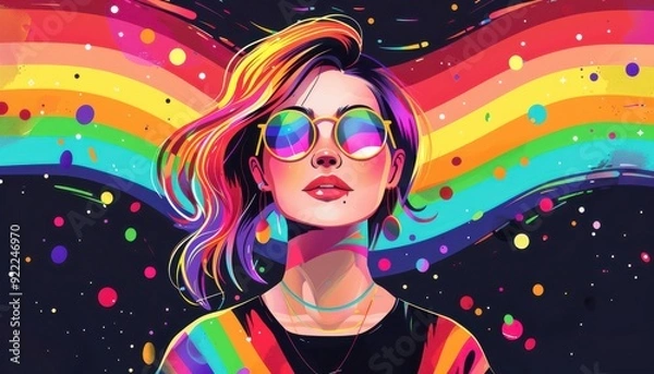 Fototapeta LGBTQ Pride Month, Rainbow Colorful