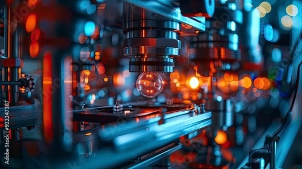 Obraz A quantum computing lab integrated with AI-driven diagnostic tools, highlighting the synergy between artificial intelligence and quantum technology.