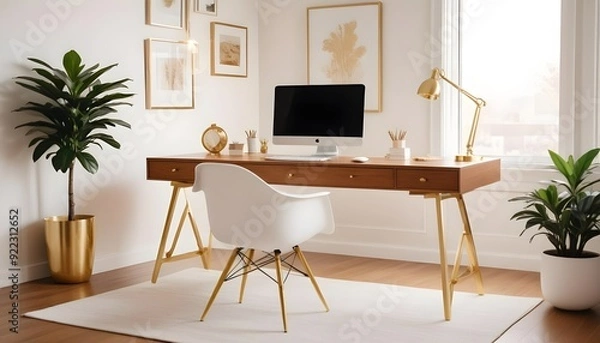 Fototapeta Photo interior modern design room 3d illustration