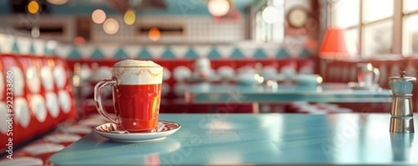 Obraz A retro diner menu with dramatically increasing prices, vintage, bold colors, detailed