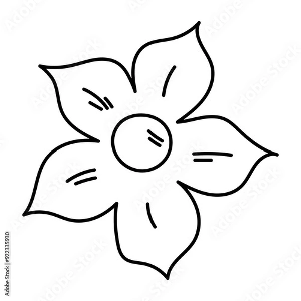 Fototapeta Handdrawn Abstract Flower