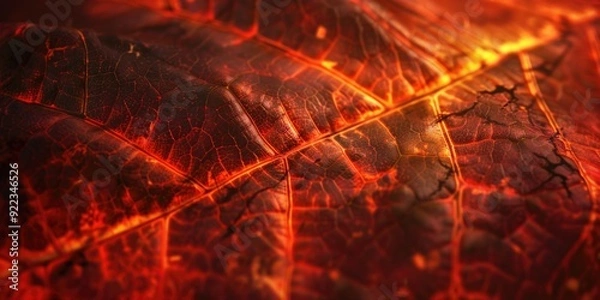 Obraz Close-up of molten lava with bubbles forming on the top. A textured surface that looks like a volcano's crust.