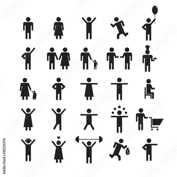 Obraz people icon set