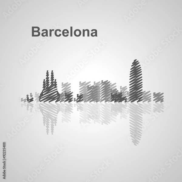 Obraz Barcelona skyline  for your design