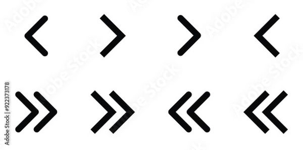 Obraz Left right chevron. left right rounded chevron