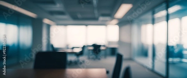 Fototapeta Blurred office background image, abstract interior